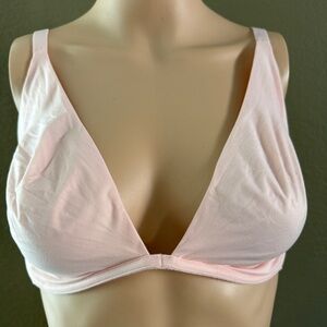 Victoria’s Secret Incredible Unlined Plunge Pink Triangle Bra size 38DD